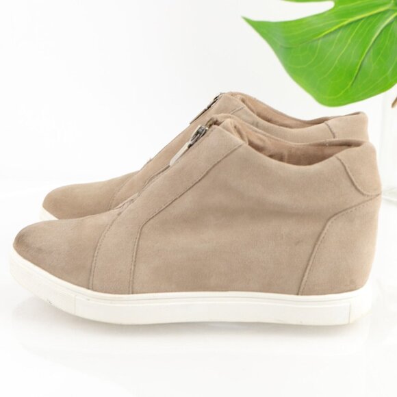 Blondo Womens Glenda Boot Size 8 Tan Suede Hidden Wedge Heel Zip Up Bootie - Picture 8 of 12